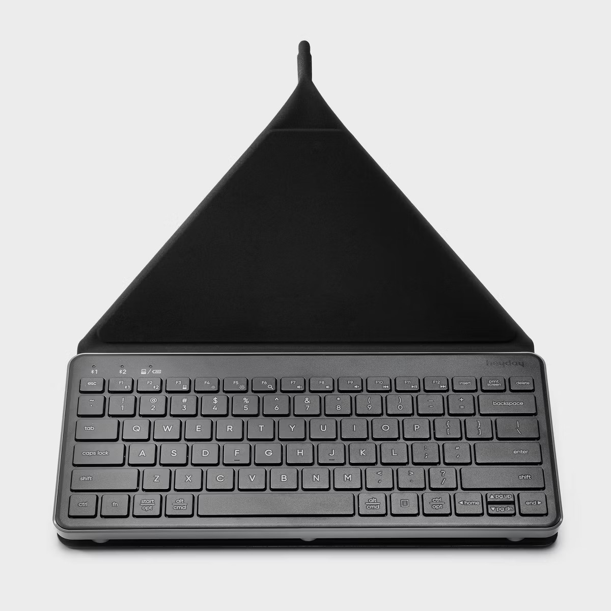 Heyday Wireless Bluetooth Tablet Keyboard Stands for iPad Windows ChromeOS Black