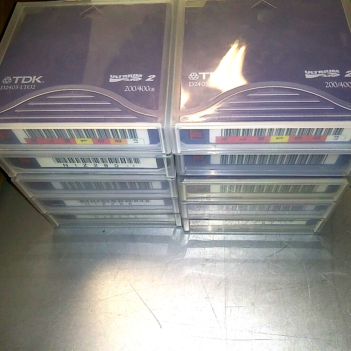Lot of 20 TDK D2405-LTO2 LTO Ultrium 2 Data Cartridge 200/400GB, plastic box
