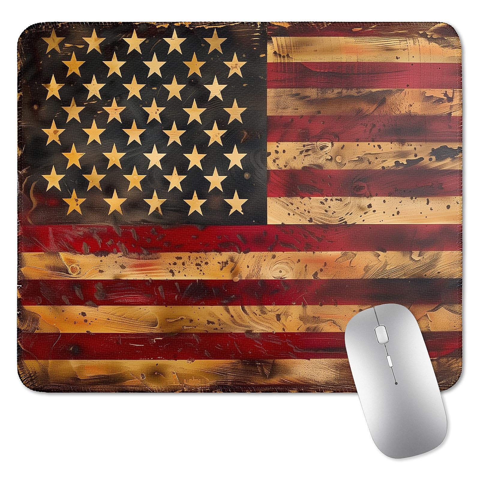 American Flag Mouse Pad Non Slip Rubber Base Mouse Pad for Laptop Computer