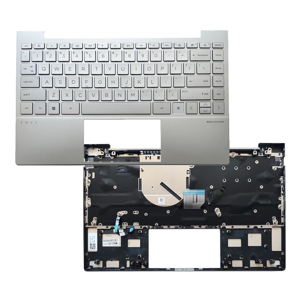 New For HP ENVY 13-BA Series Palmrest Upper Case With Backlit Keyboard Silver US