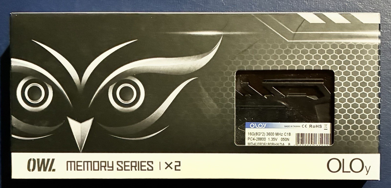 OLOy Owl series, DDR4 RAM, 16gb (8gb X 2), 3600 MHz