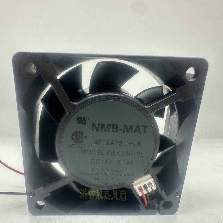 1PCS NMB-MAT FBA06A12L 6025 6cm 12V 0.14A Dual-Wire Cooling Fan