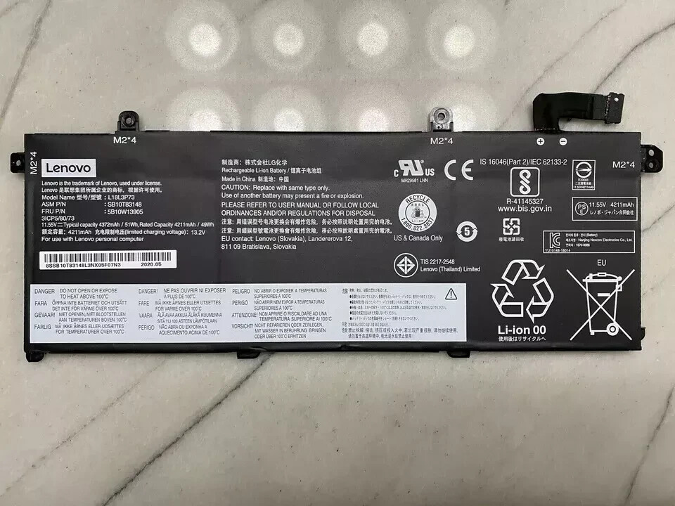OEM Genuine L18L3P73 Battery For Lenovo ThinkPad P43S T490 T495 L18M3P73 51W NEW