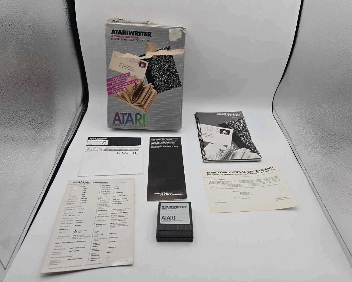 Atari Writer Word Processor Computer Software Cartridge Manual 400/800 RX8036