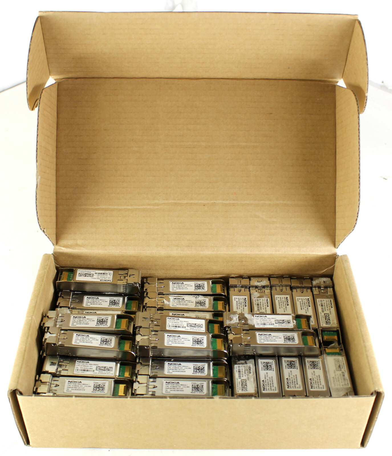Lot of 100 Nokia 473842A.101 SFP+ 9.8G 300m 850nm I FOUC