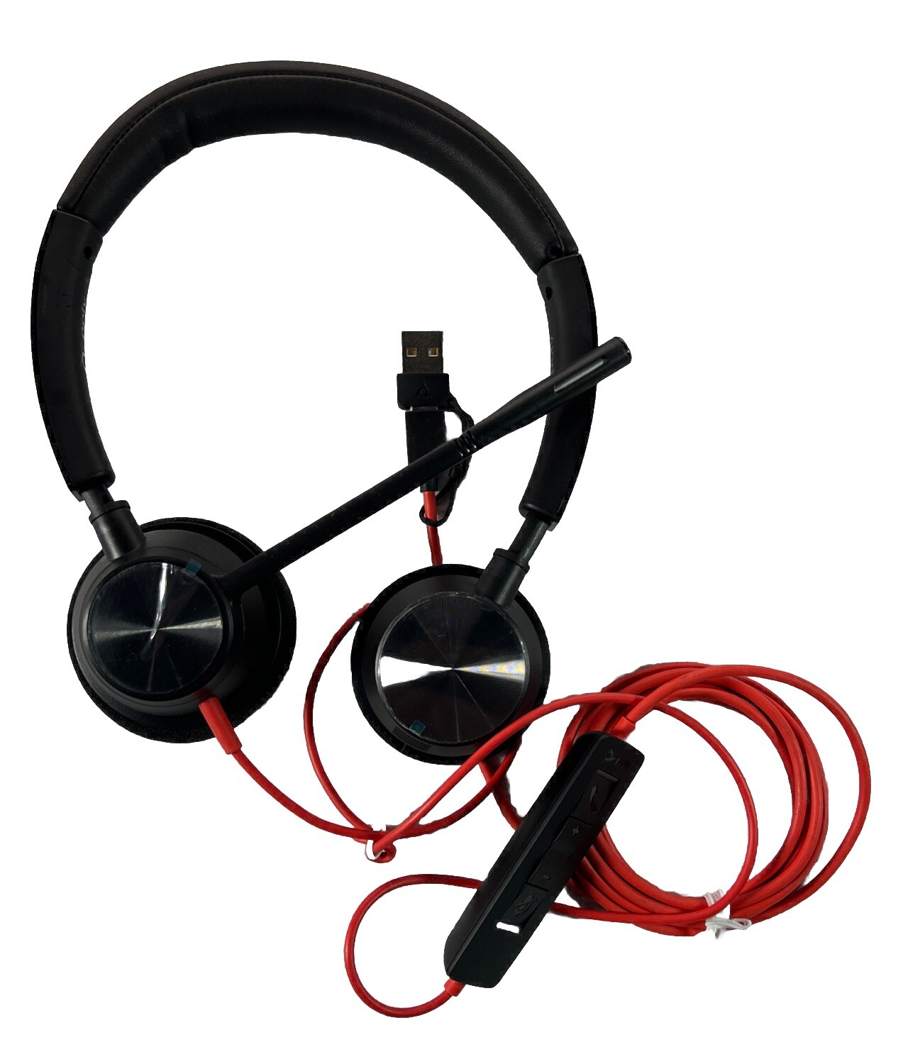 Plantronics Blackwire 3320-M USB-A Stereo Headset - Black Missing Foam Ear Piece