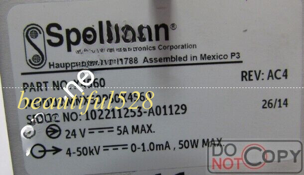 100% Test1PC 100% Test Spellman MNX50P50X4560 (by DHL or Fedex