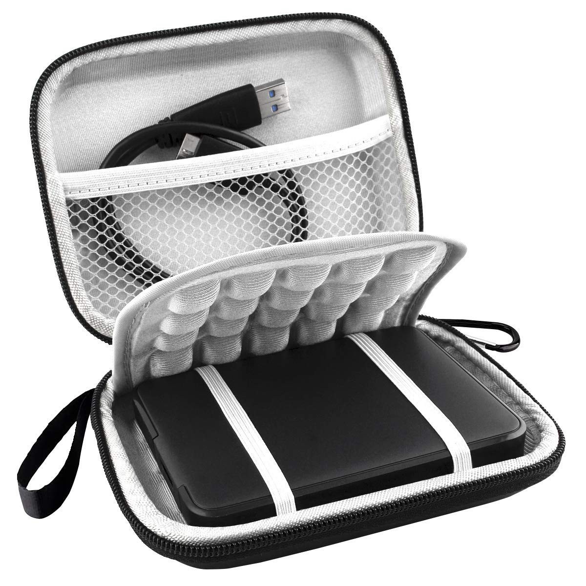 Lacdo Hard Drive Carrying Case for Western Digital WD 2.5 INCH, Black