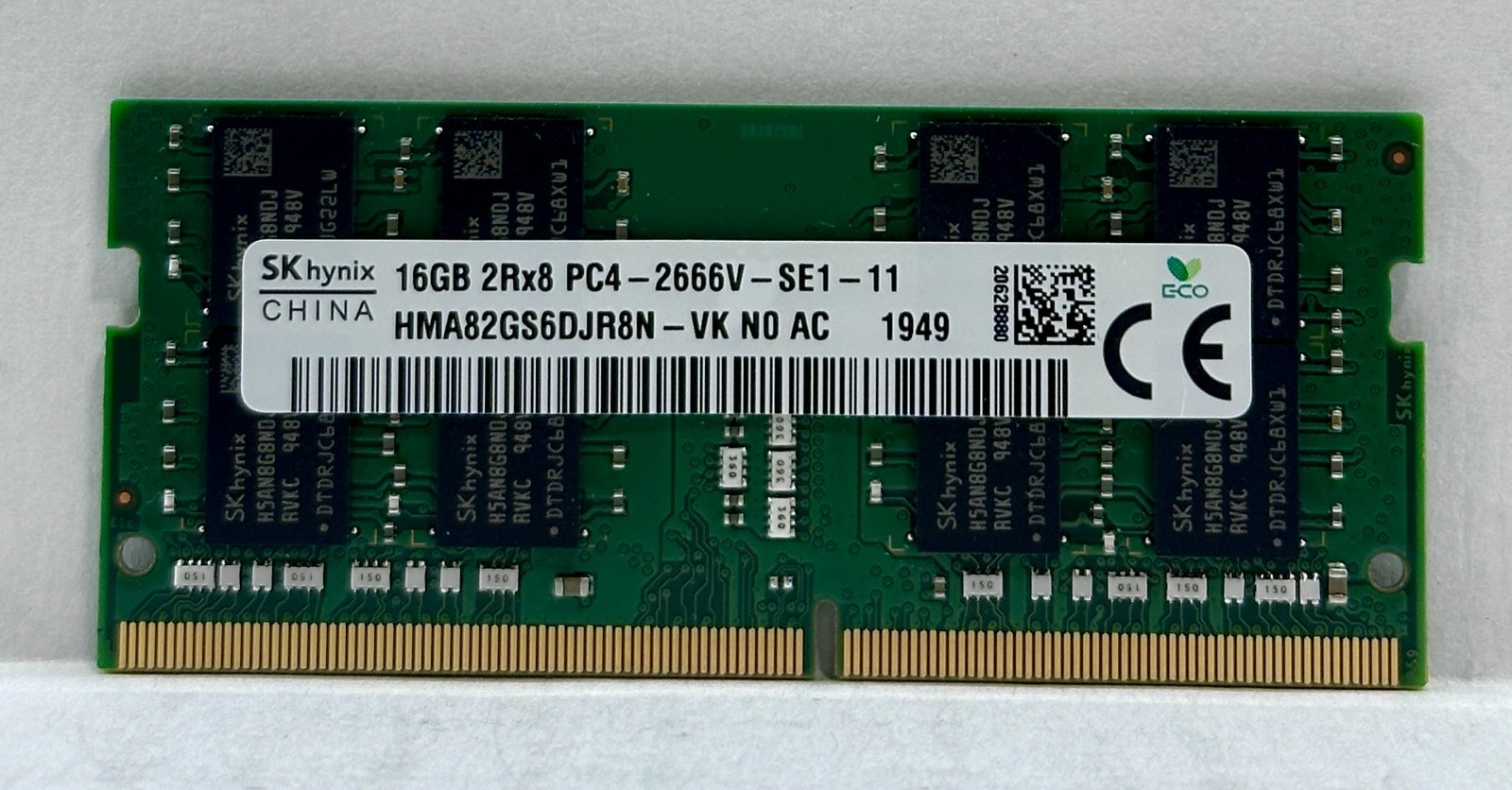 SK Hynix 16GB DDR4 2666MHz PC4-21300 2Rx8 260-Pin Laptop RAM Memory