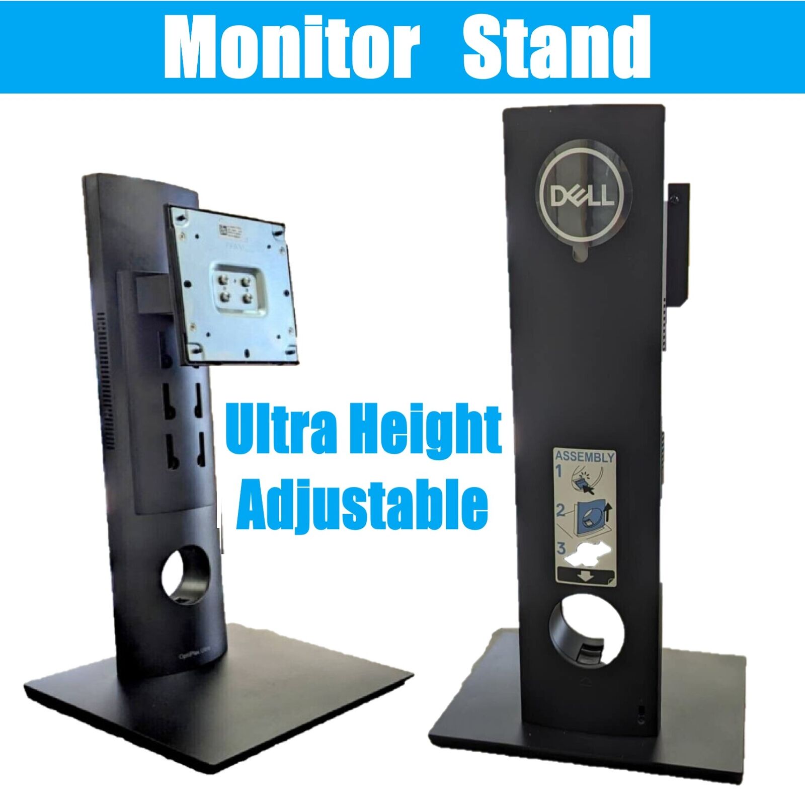 Ultra Height Adjustable Monitor Stand For Dell 24