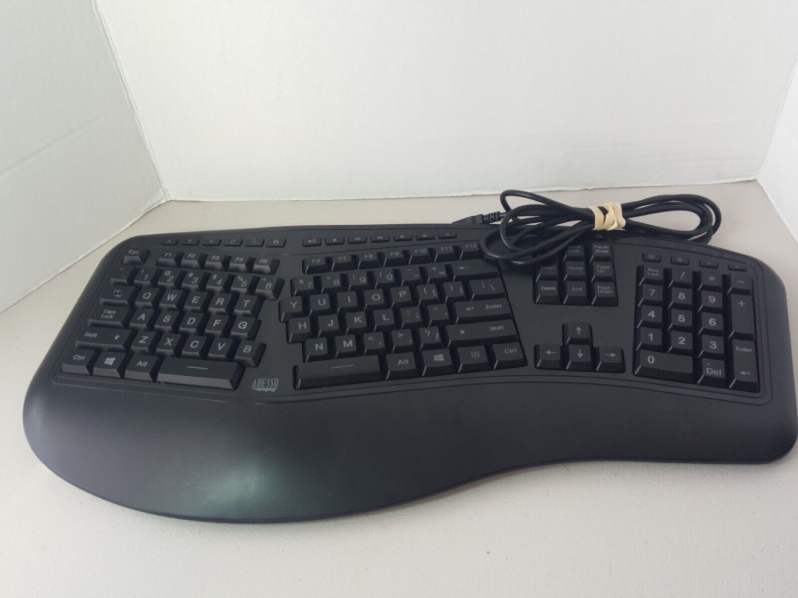 Adesso Tru Form 150 3 Color Illuminated Ergonomic Keyboard - AKB-150EB