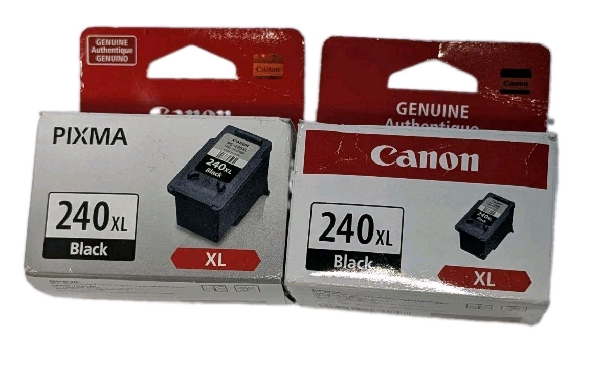 2 Pack Genuine Canon PG-240XL Black Ink Cartridge 5206B001 PIXMA MG MX TS Series