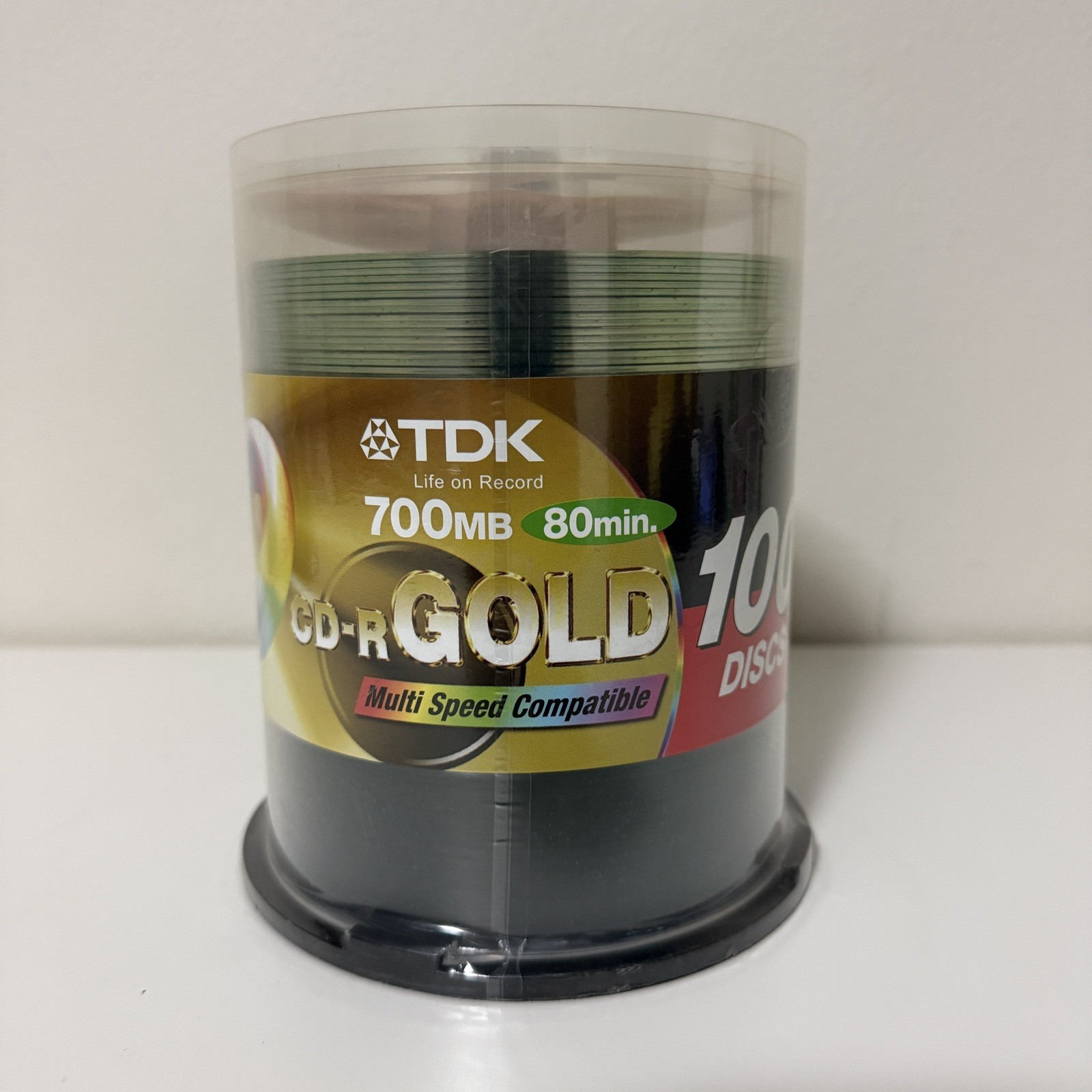 TDK CD-R Gold 100 Pack Blank Discs 700MB 80min 52x Spindle Brand New Sealed