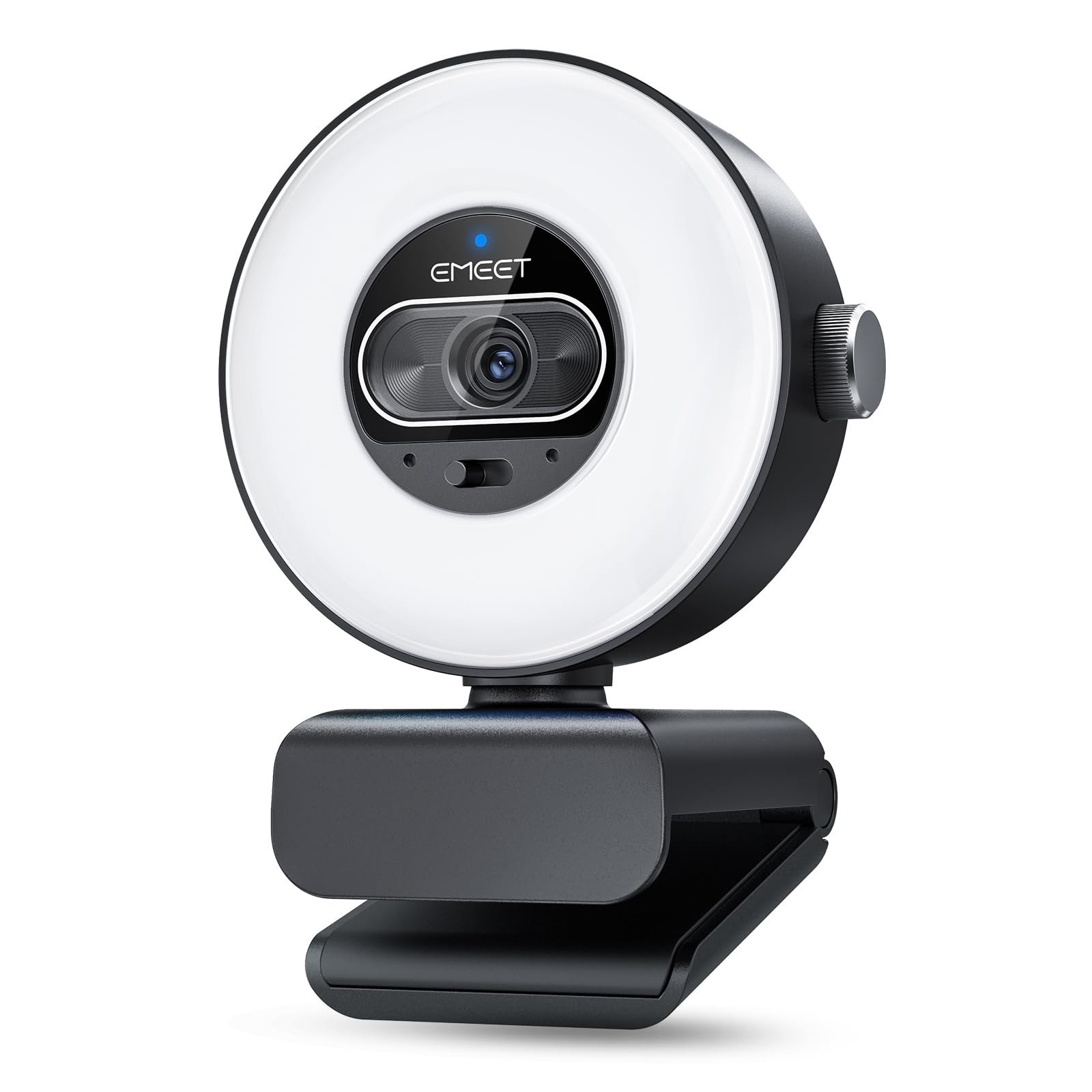 EMEET S600L 4K Webcam for Streaming with Ring Light, 4 Lighting Modes, Rainbo...
