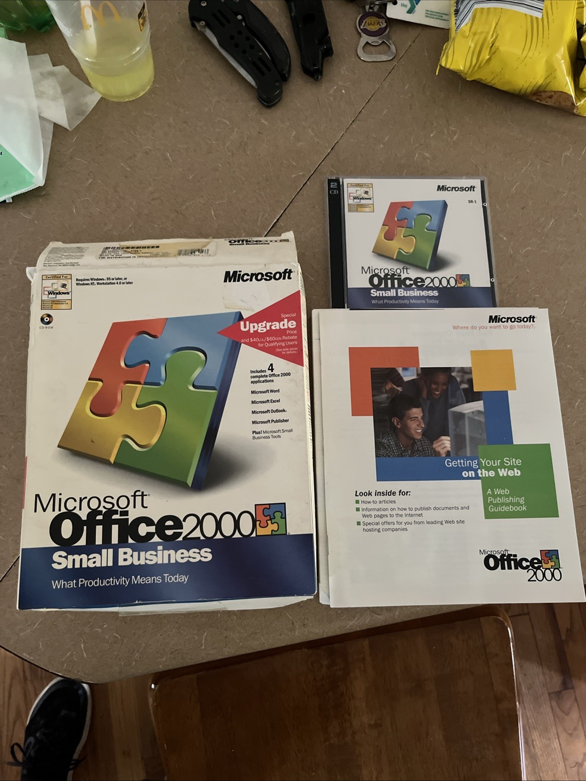 Microsoft Office 2000 Standard UPGRADE with Product Key Genuine CD 2 Disc