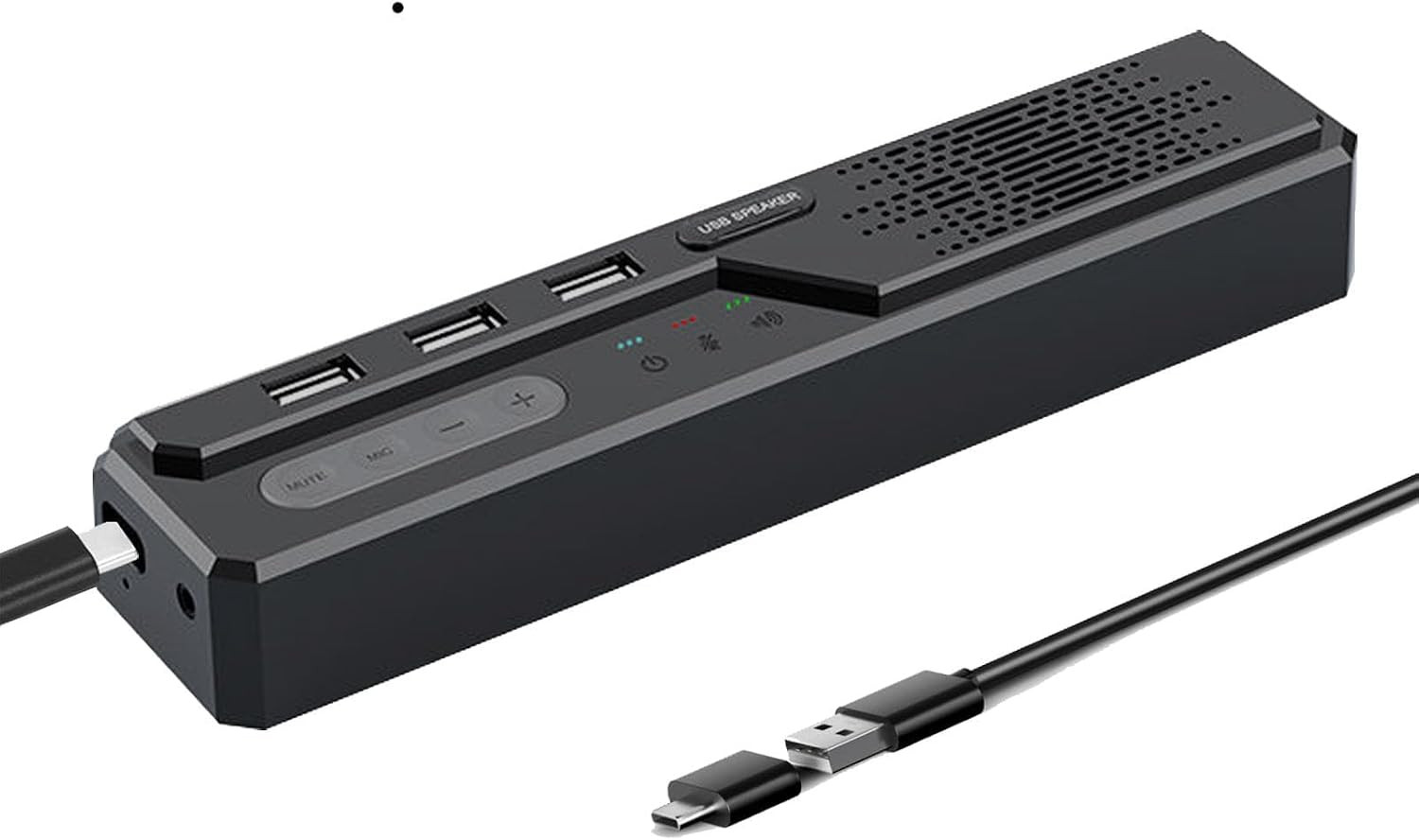 3 in 1 USB Computer Speaker with Microphone, PC Laptop Desktop Conference Speake