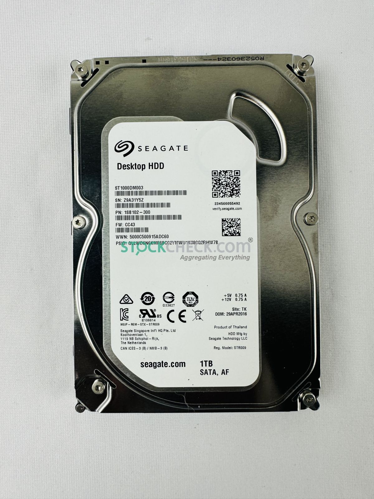 Seagate 1SB102-300 ST1000DM003  Hard Disk Drive