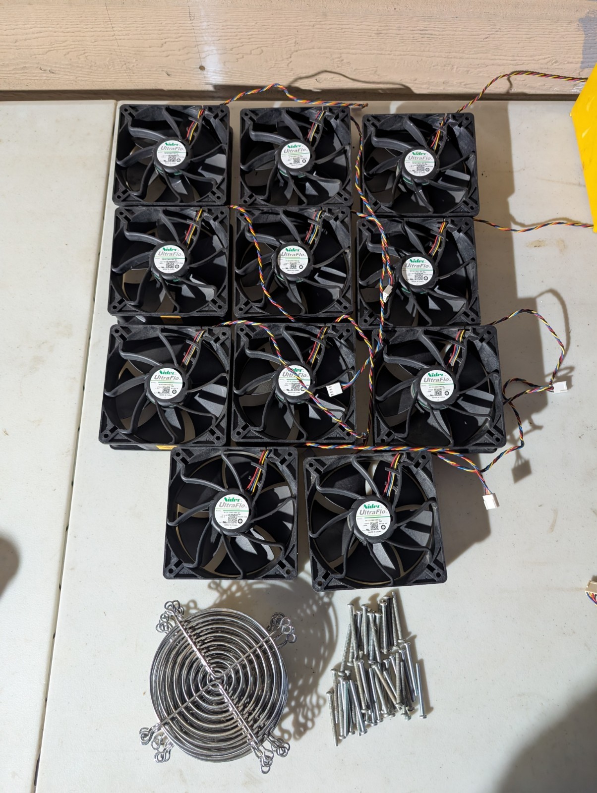 *11 Units* Nidec Ultra Flo Antminer Cooling Fan W12E12BS11B5-57, Gaurds & Screws