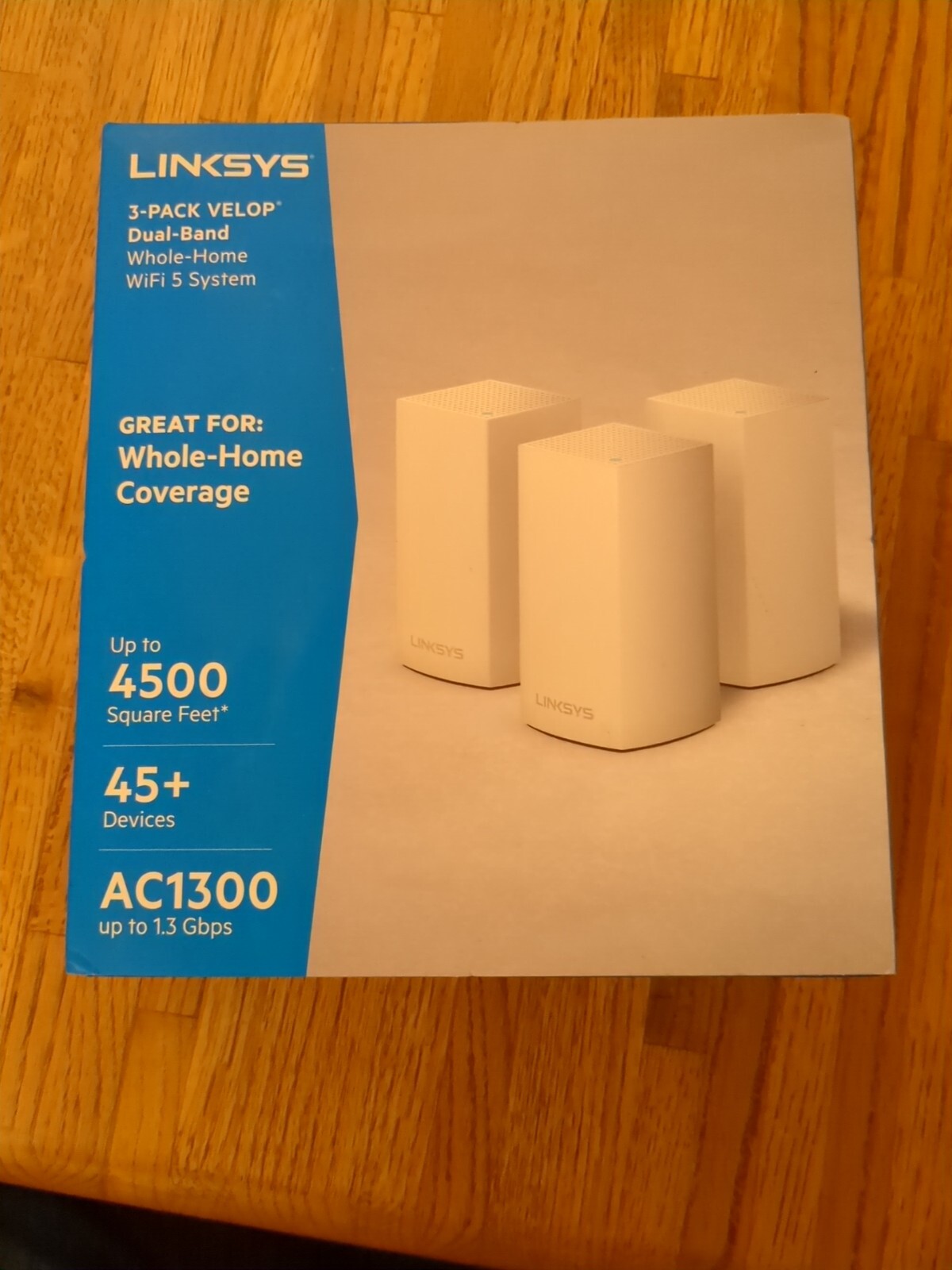 Linksys 3 Pack Velop Dual-Band WiFi 5 System 
