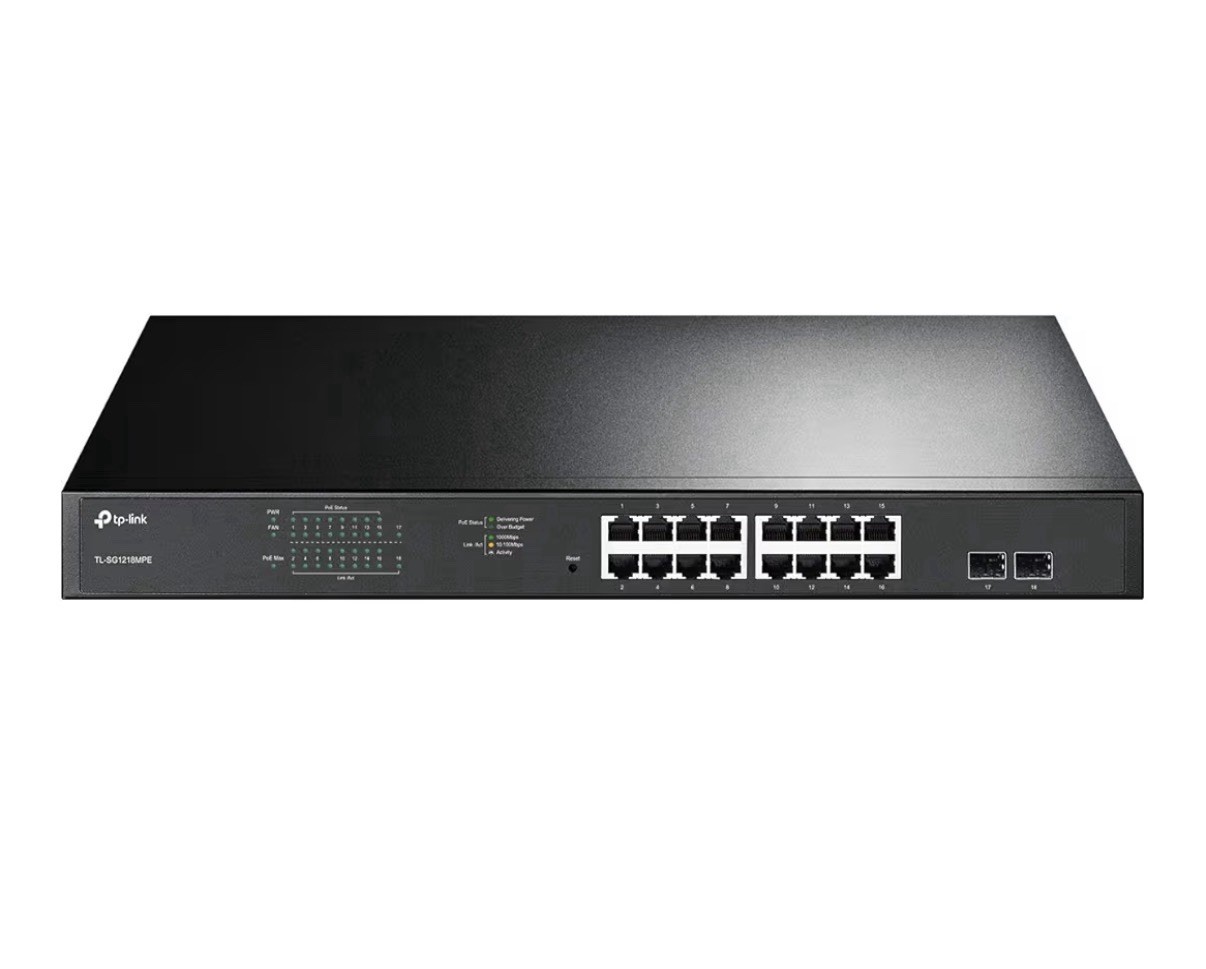 TP-Link TL-SG1218MPE - JetStream 16-Port Gigabit Easy Smart PoE/PoE+ Switch