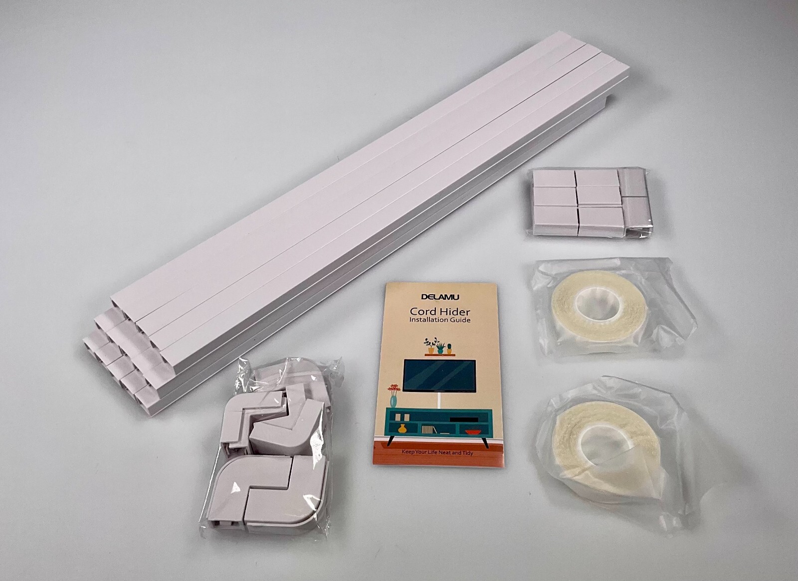 Delamu 254in Cable Hider - 15 Channels of 16.9in (L) x 0.59in (W) x 0.4in (H)
