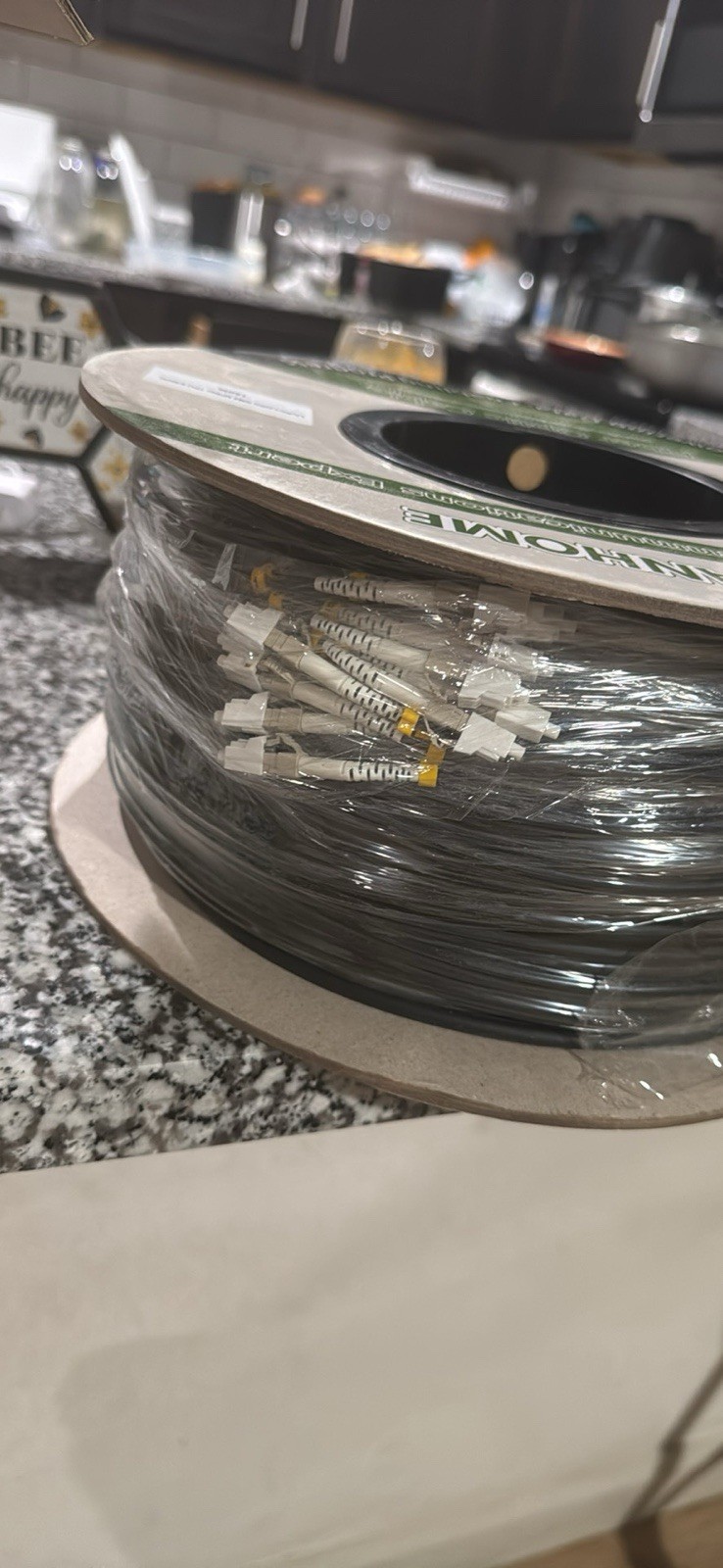 500 Feet (150M) 6 Core Industrial TPU LC to LC Outdoor Armor Fiber Patch Cable 