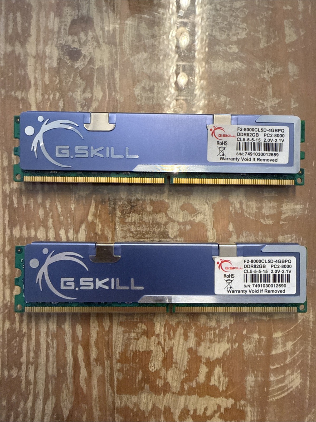 G.SKILL 4GB Kit (2x2GB) DDR2 SDRAM PC2-8000 Desktop Memory RAM F2-8000CL5D-4GBPQ