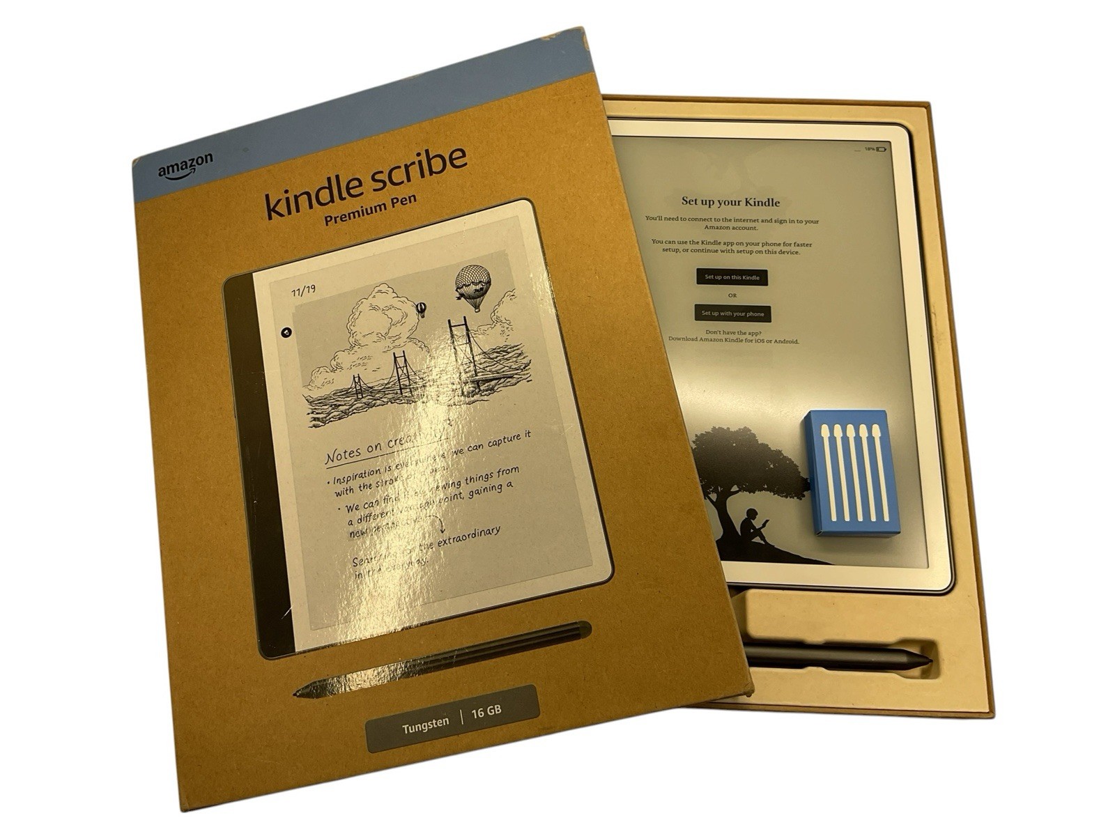 Amazon Kindle Scribe with Premium Pen (16 GB) 2024 Release Tungsten Excellent