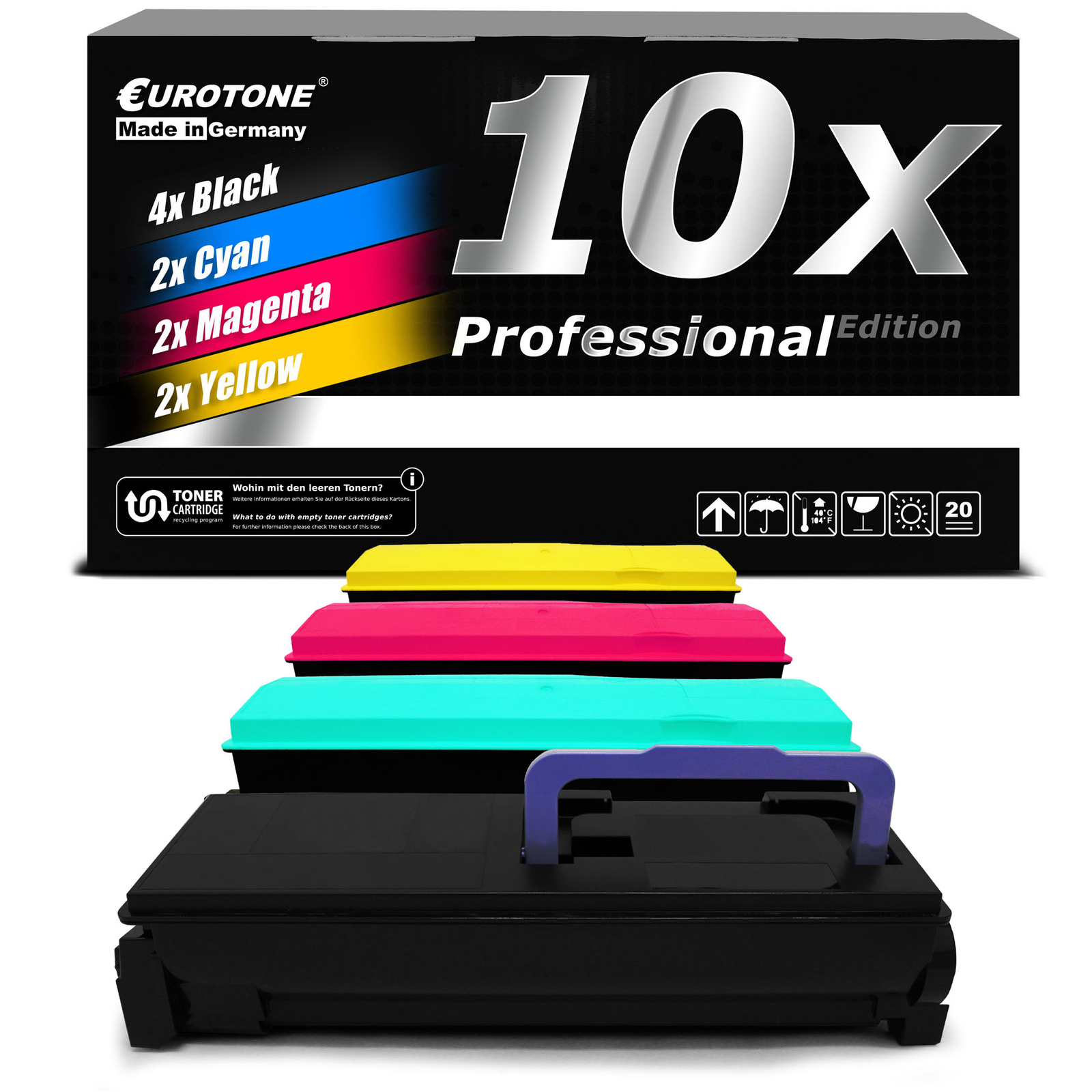 10x Eurotone per Cartridge for Kyocera FS-C-5400-DN Ecosys P-7035-cdn