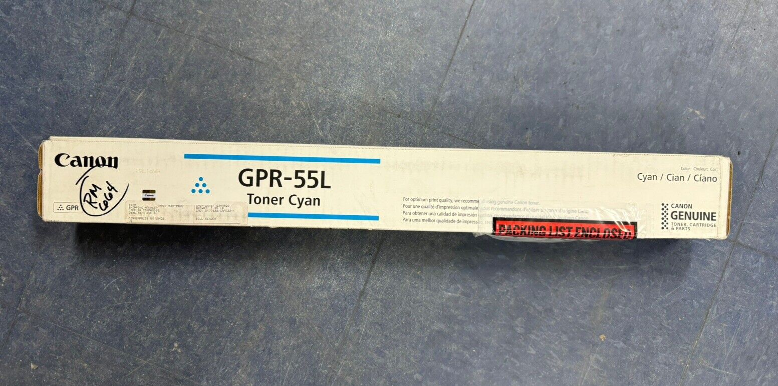 Genuine/OEM Canon GPR-55L Cyan Toner Cartridge- Yields Up To 26,000 Pages