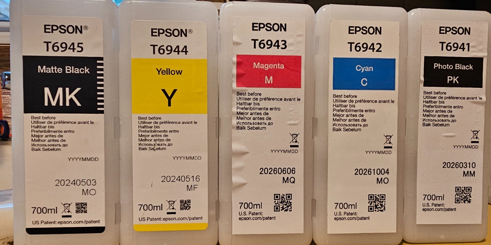 Epson UltraChrome XD T6942-T6944-T6945 T6941  Genuine Ink Set for SC-T Series