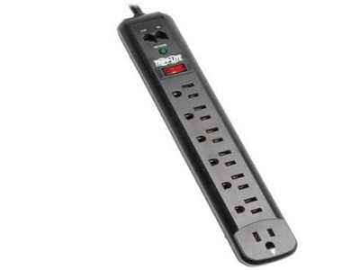 EATON-TRI-New-TLP76RBTEL _ 7OUT SURGE PROTECTOR 1080 J BLACK 6FT CORD 