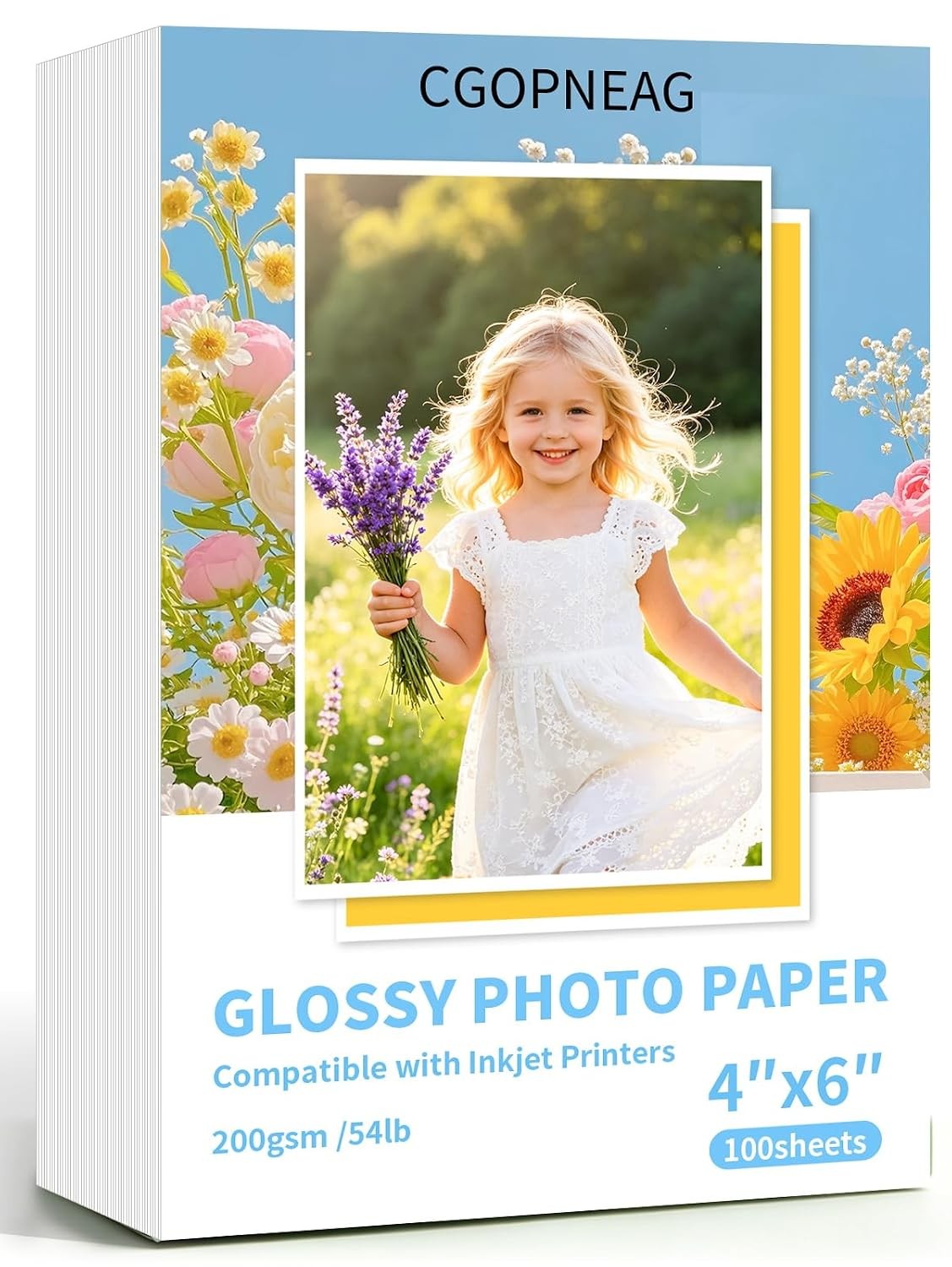 Glossy 4x6 Premium Dye Sublimation Photo Paper 200 GSM 54 LB 100 Sheets
