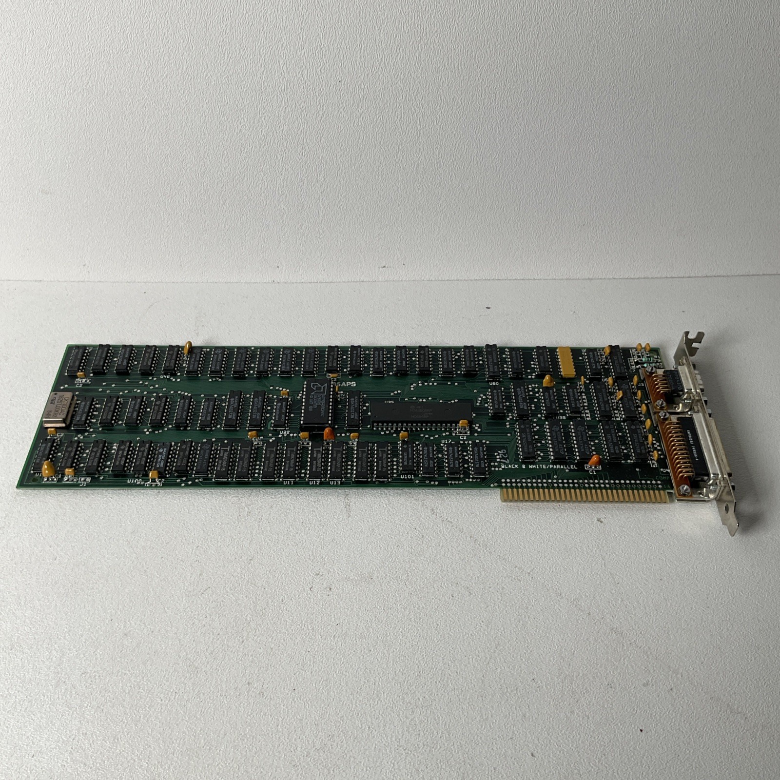 Vintage IBM PC Model 5150 ISA Black & White Parallel Video Card 1501985APS 8-BIT