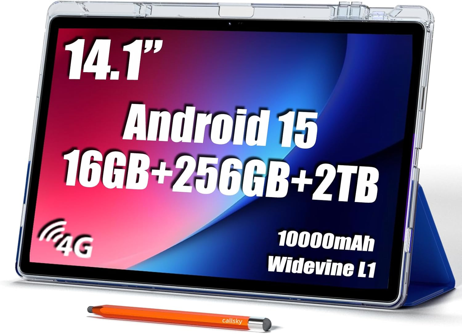 14 Inch Large Screen Tablet, Android 15 Tablet 16GB RAM 256GB ROM, 1920 * 1200 I