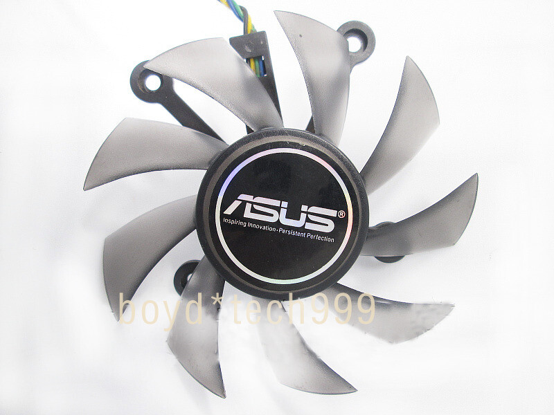 ASUS FD8015U12S AMD Video Card Fan Replacement 4 x 43mm 4Pin 12V 0.5A 75mm