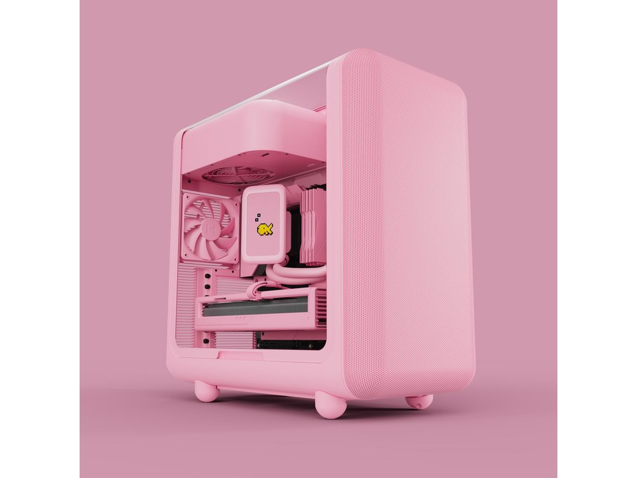 Hyte CS-HYTE-X50G-SM ATX Mid Tower Gaming PC Case Pink (cshytex50gsm)