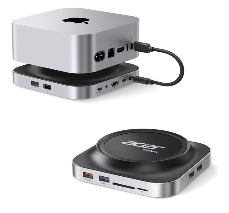 Acer Mac mini M4 Dock, 8TB SSD Enclosure, HDMI 2.1 4K@144Hz Docking Station