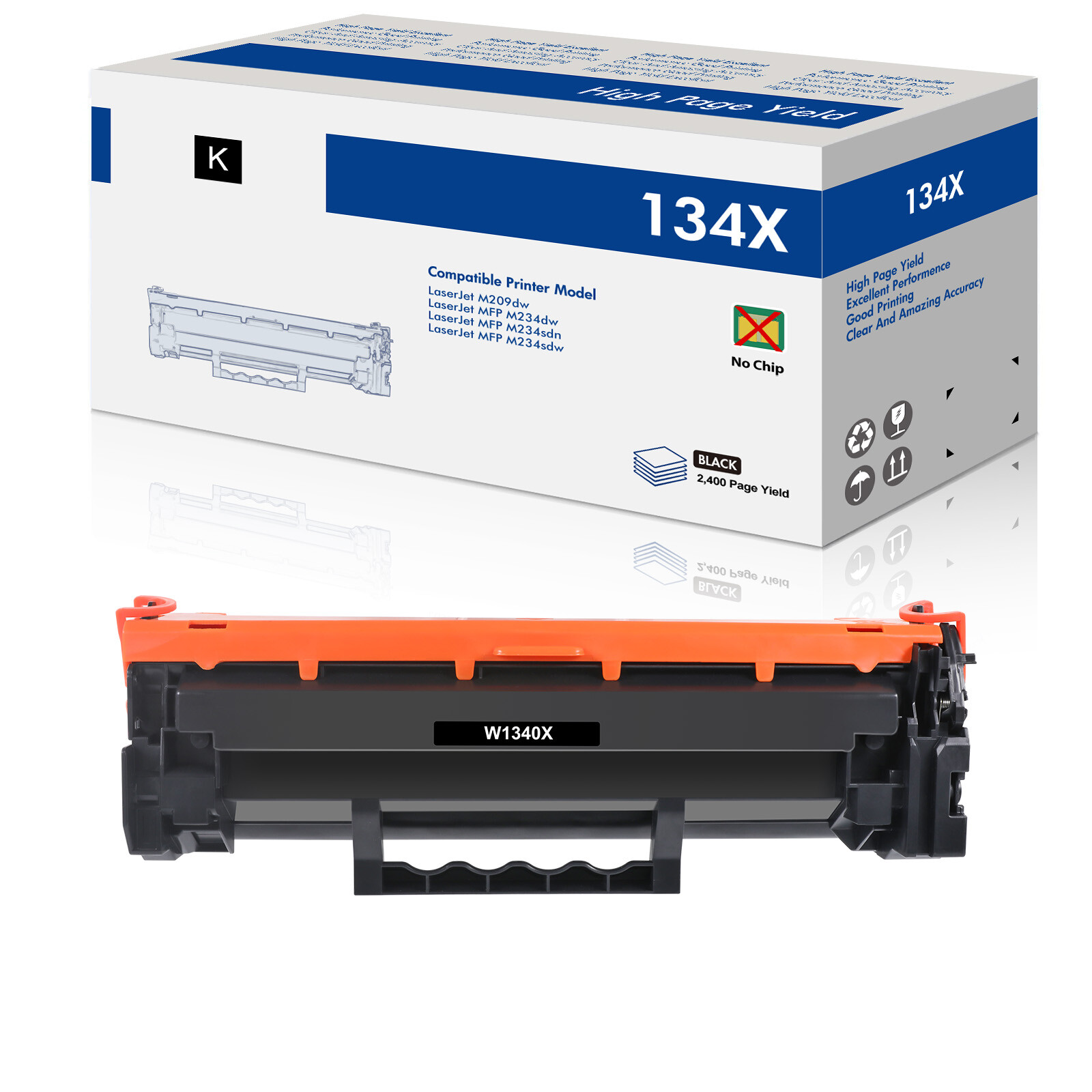 High Yeild 134X Toner Cartridge No Chip Fit For HP M209dw MFP M234sdn M234sdw