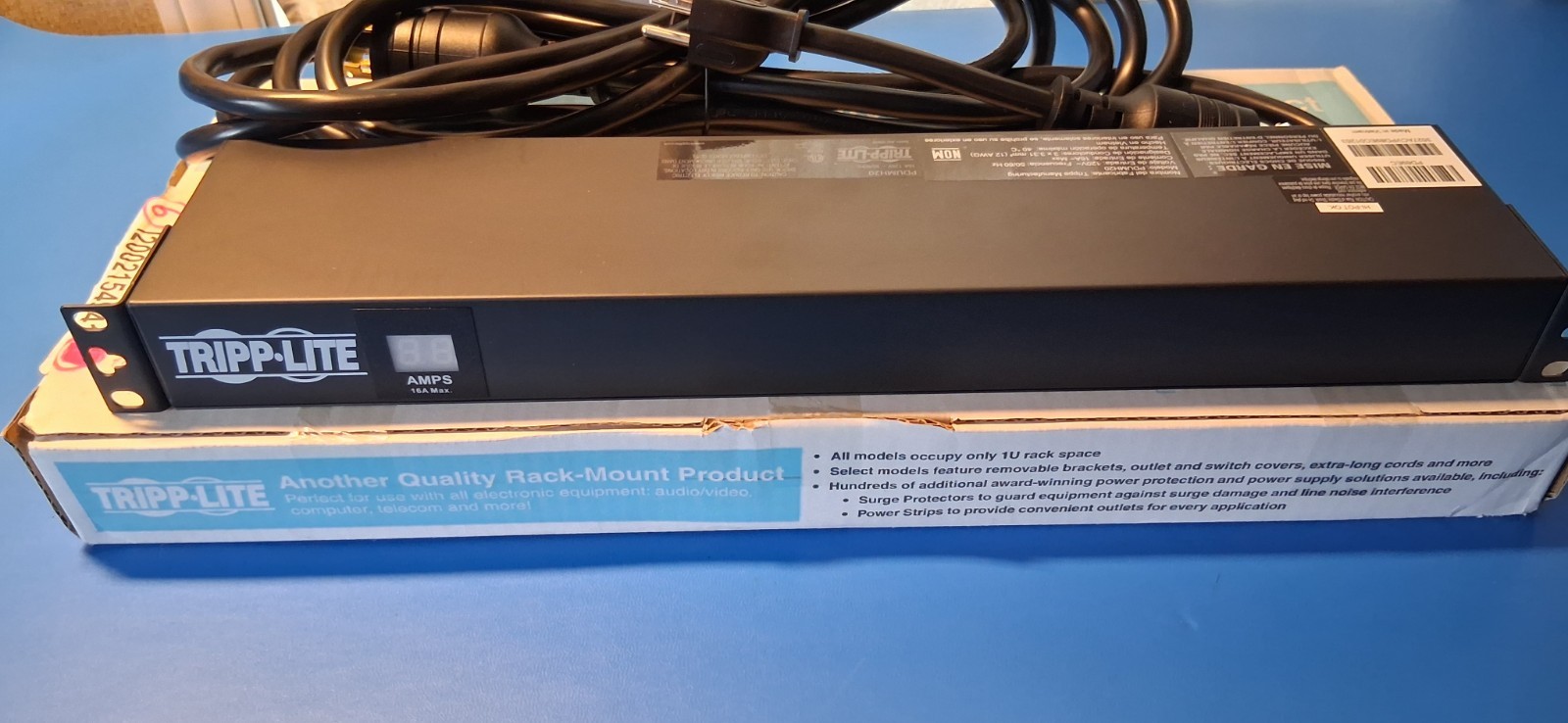 NEW Tripp-Lite PDUMH20 1.92kW Single-Phase Metered PDU, 120V (12 5-15/20R)
