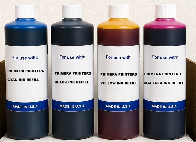 4 x PREMIUM BULK INK REFILL FOR PRIMERA LX4000 DYE INK / C-Y-M-K (4 LITERS)