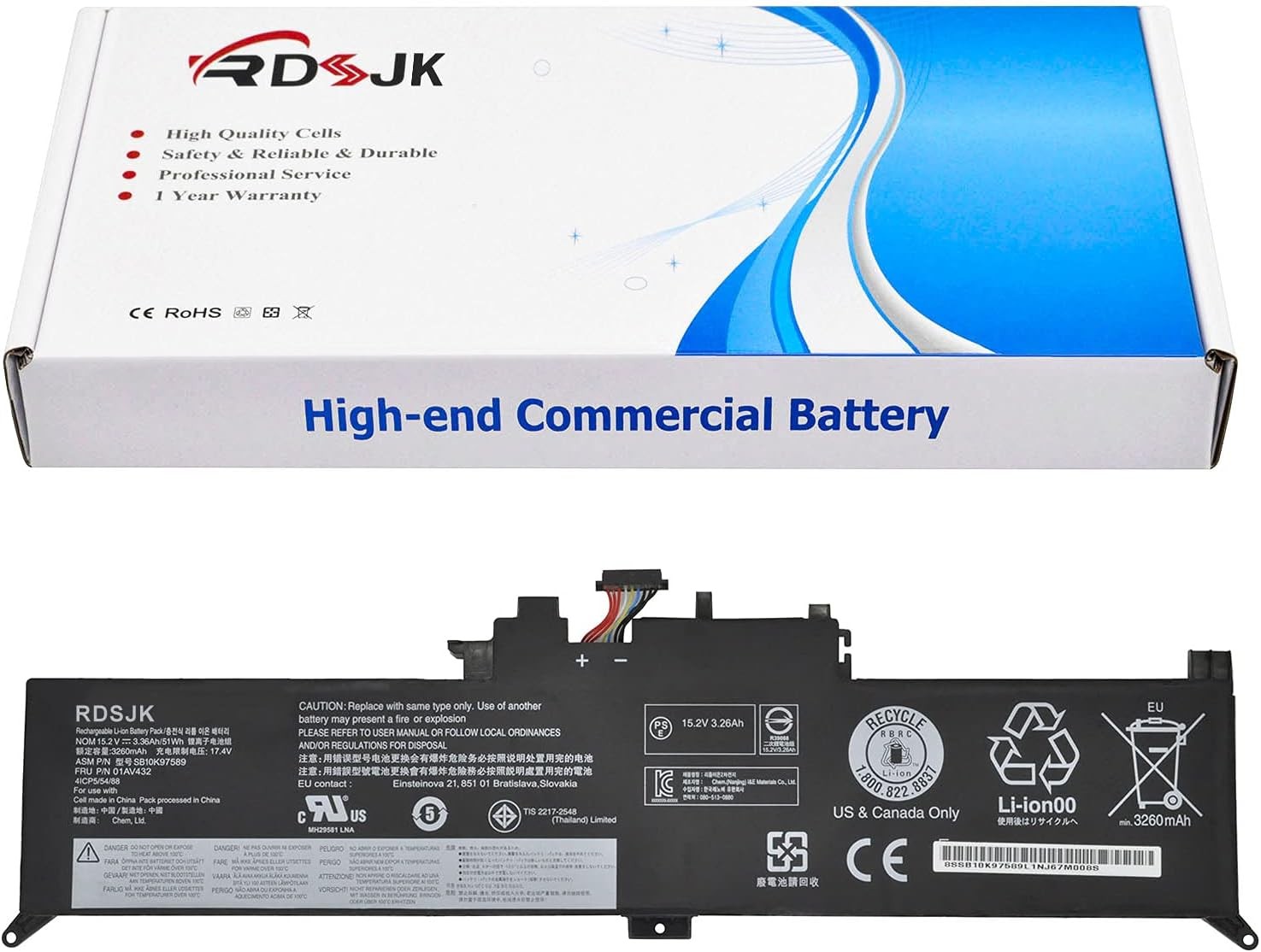 01AV432 01AV433 01AV434 00HW026 00HW027 Laptop Battery for Lenovo ThinkPad Yoga