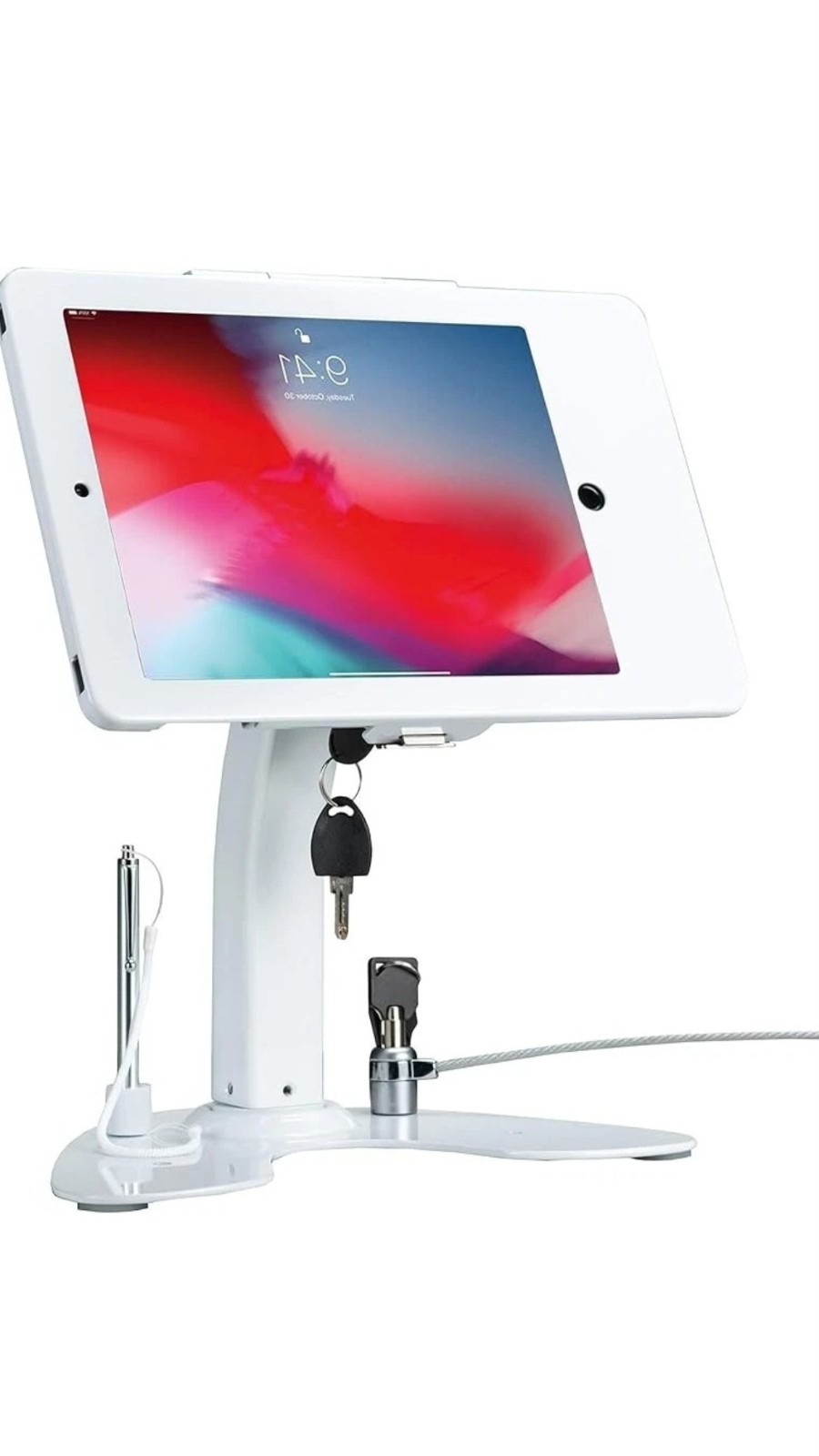 CTA Digital Dual Security Kiosk Stand with Locking Case and Cable for iPads
