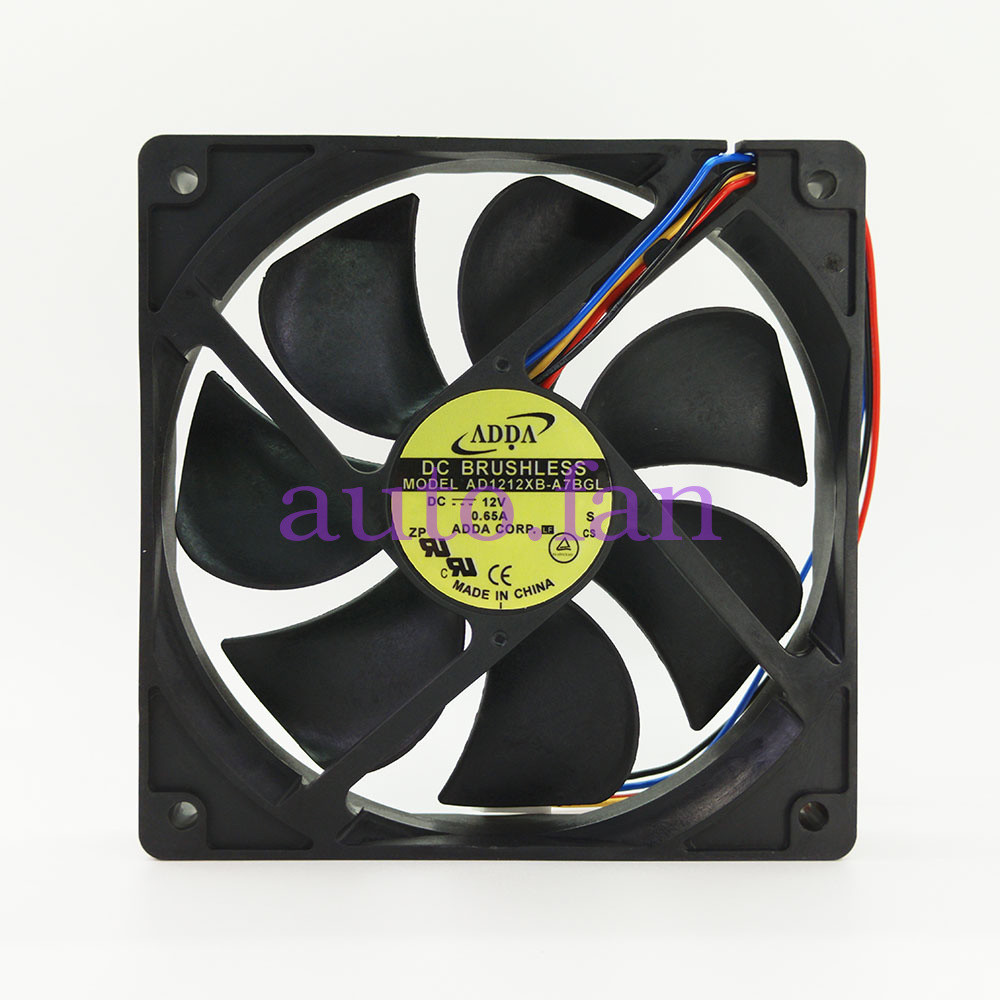 For ADDA AD1212XB-A7BGL Large air fan DC12V 0.65A 120×120×25mm 4pin