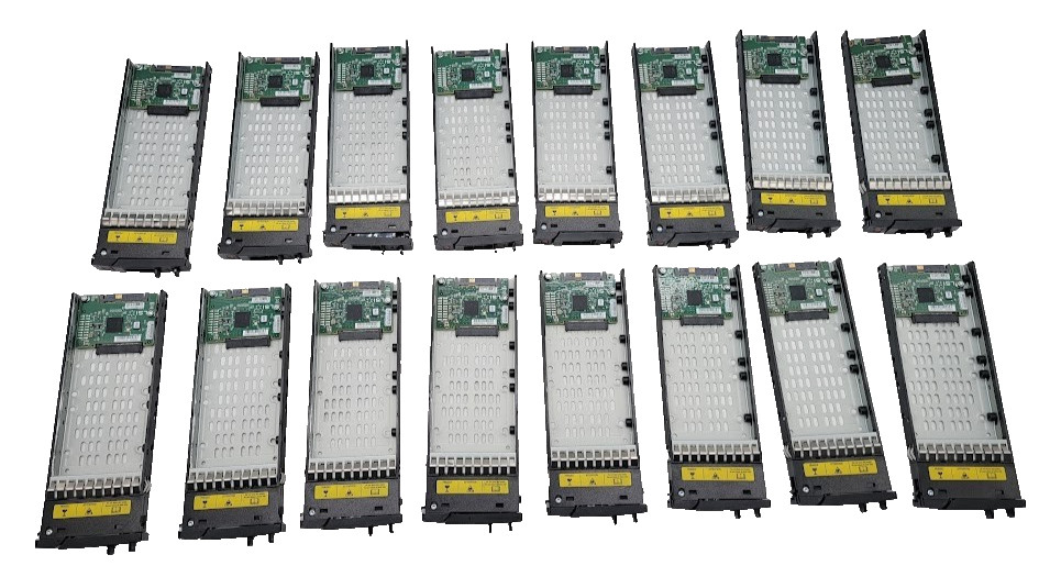 Lot of 16 dell compellent sata/sas 2.5 inch ssd hot plug drive caddy 83-0046-01
