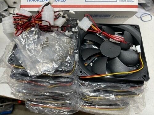 Brand NEW*****(12-Pack) 120mm Computer Case Fan w/3-Pin & 4-Pin & Screws