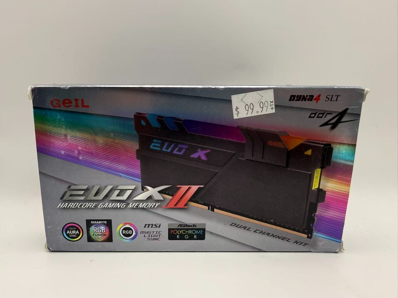 GeIL EVO X II RGB 32GB (2x16GB) DDR4-3600 CL18 RAM Kit w/ Original Box