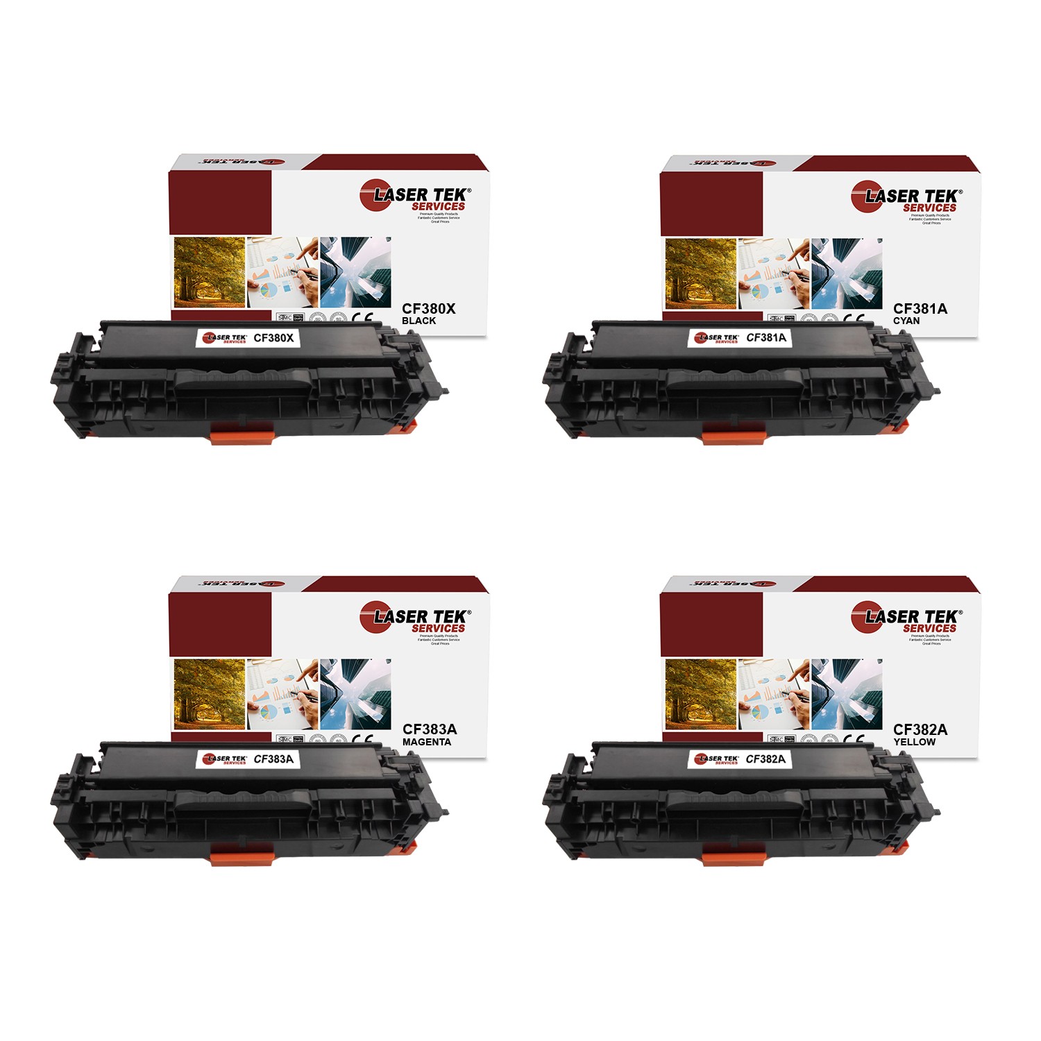 4Pk LTS 312X BCMY HY Compatible for HP LaserJet Pro MFP M476nw M476dn Toner
