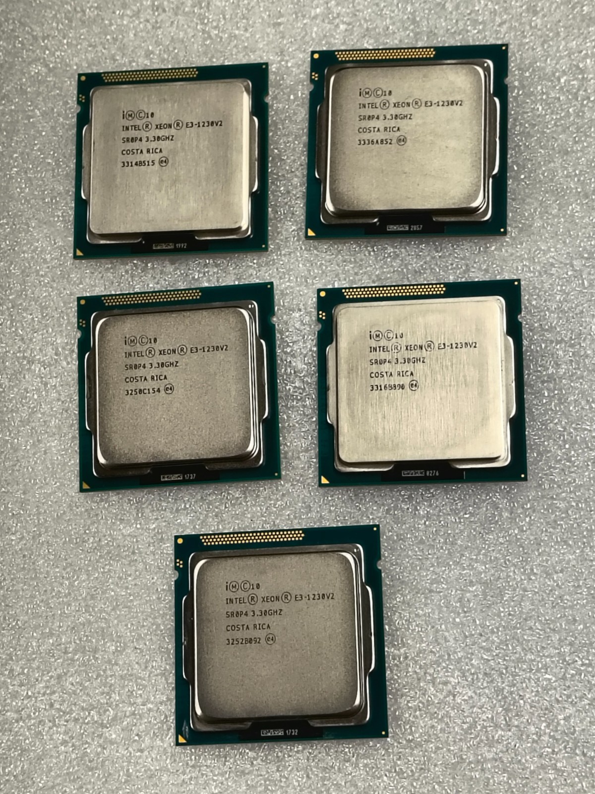 Lot of 5 Intel xeon E3 1230v2 processor LGA 1155