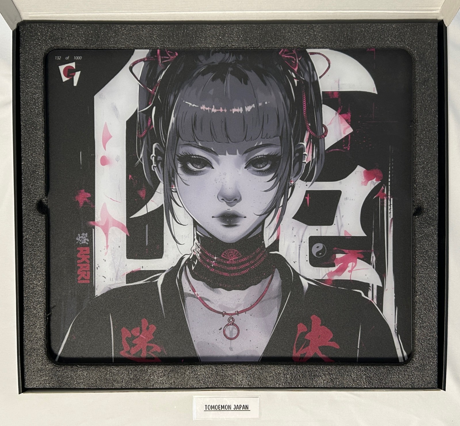 GLSSWRKS Akari Premium Glass Mousepad - Red  490x420mm (Japan Edition)